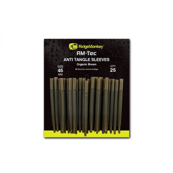 RidgeMonkey RM-Tec Anti Tangle Sleeves Long Organic Brown