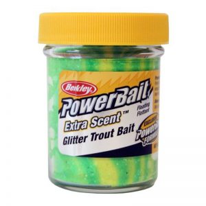 Berkley PowerBait Glitter Trout Bait Fluorescent Green/Yellow With Glitter
